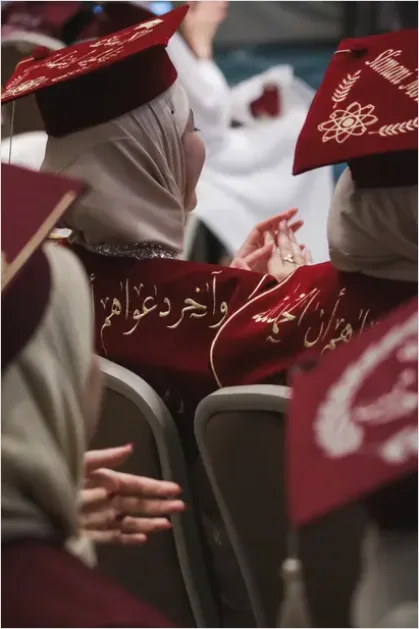 Detail Graduation Caps In Air Ceremony Number 7