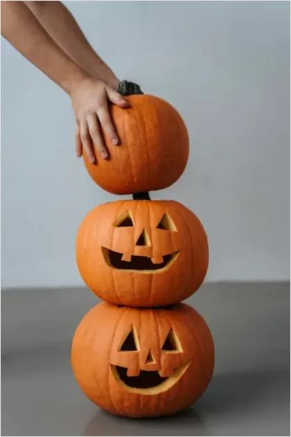 Detail Halloween Pumpkin Carving Hands Close Up Number 8