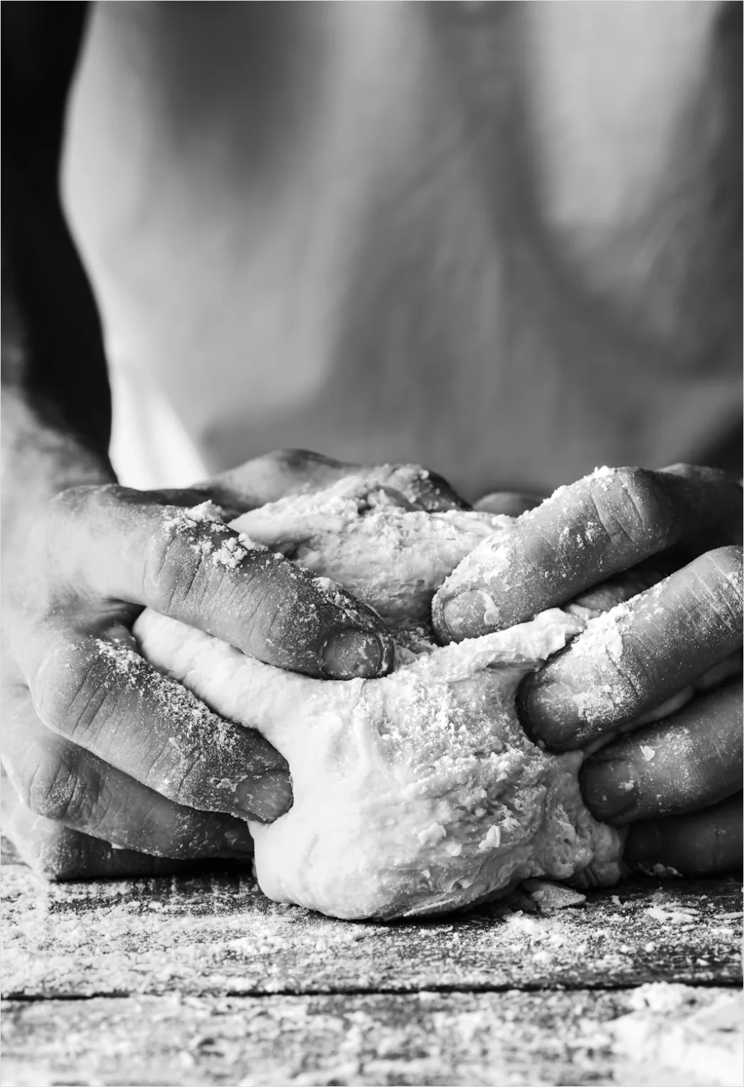 Detail Hands Kneading Dough Flour Dust Close Up Number 16