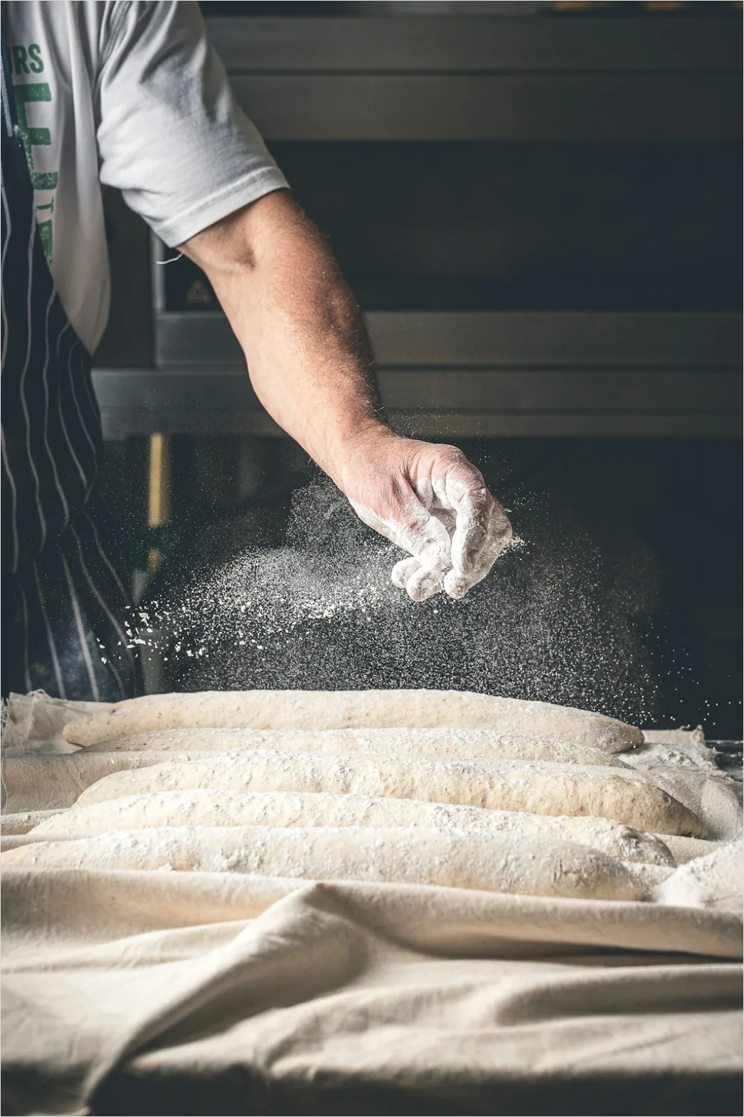 Detail Hands Kneading Dough Flour Dust Close Up Number 9