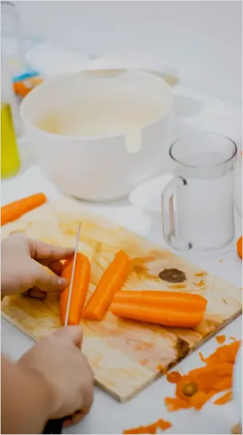 Detail Healthy Family Meal Prep Cutting Vegetables Number 13