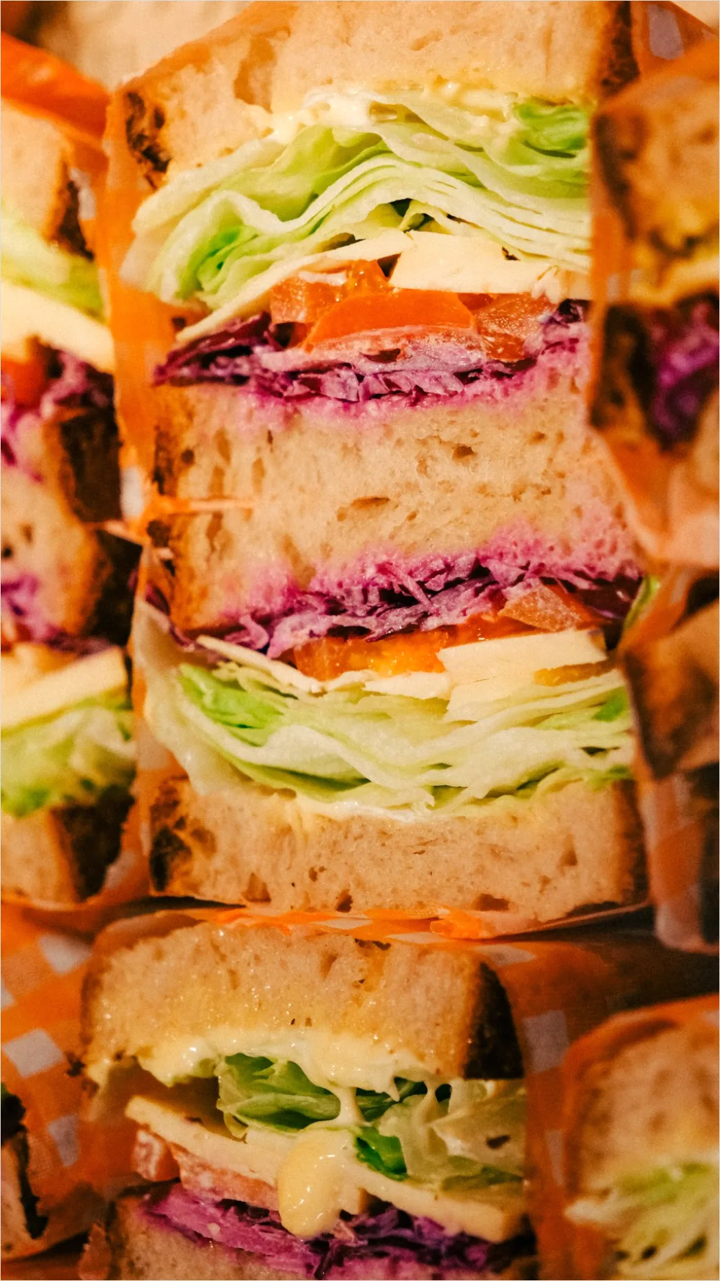 Detail Homemade Sandwich Cut In Half Close Up Number 12