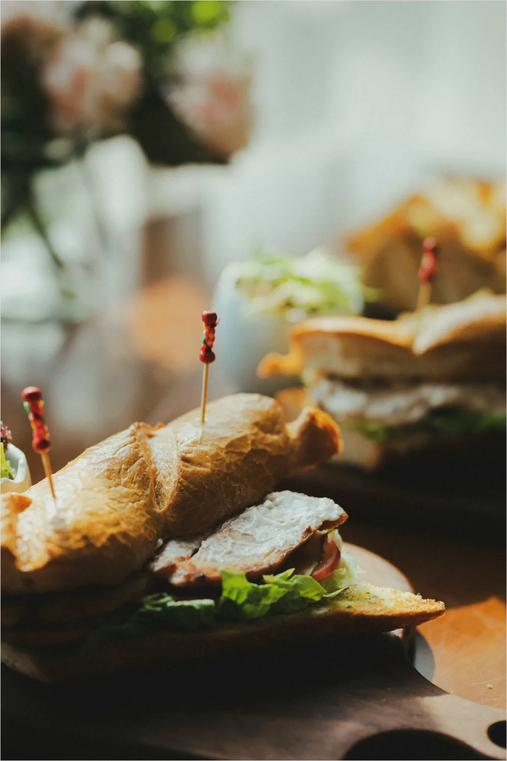 Detail Homemade Sandwich Cut In Half Close Up Number 14