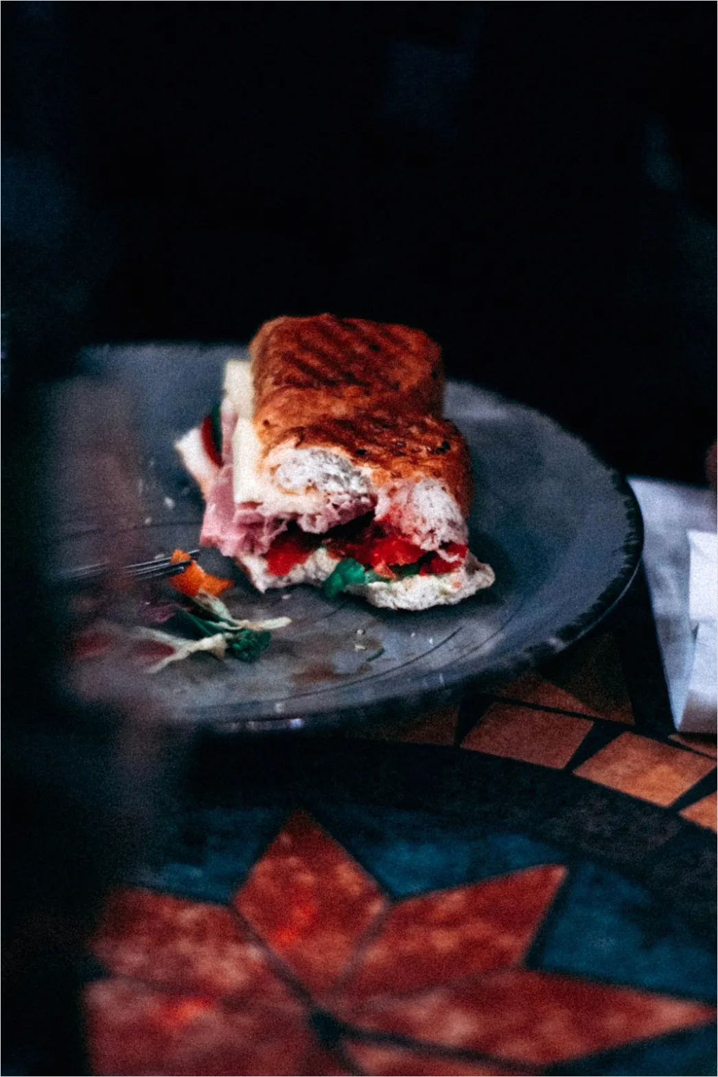 Detail Homemade Sandwich Cut In Half Close Up Number 15