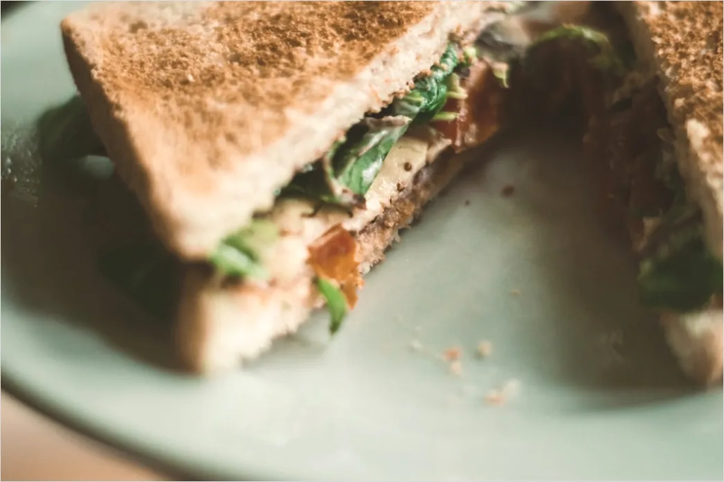 Detail Homemade Sandwich Cut In Half Close Up Number 3