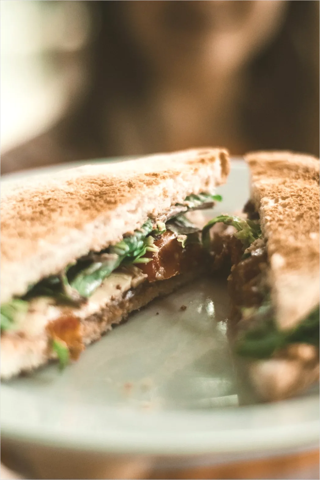 Detail Homemade Sandwich Cut In Half Close Up Number 4