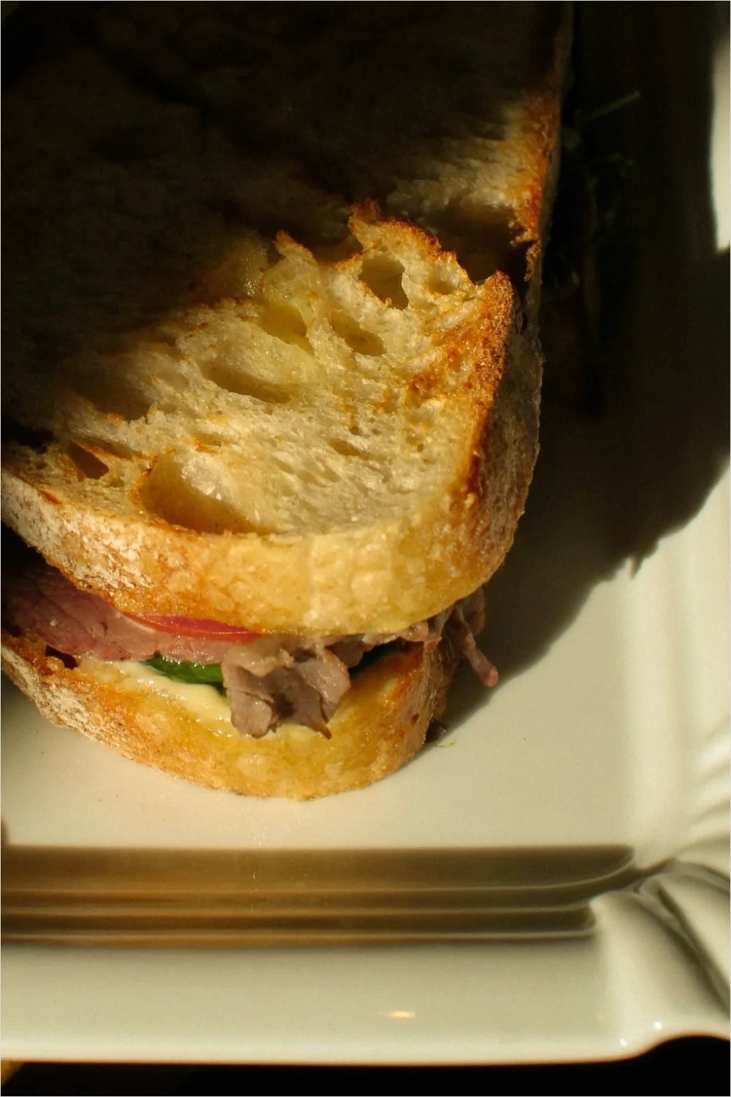 Detail Homemade Sandwich Cut In Half Close Up Number 5