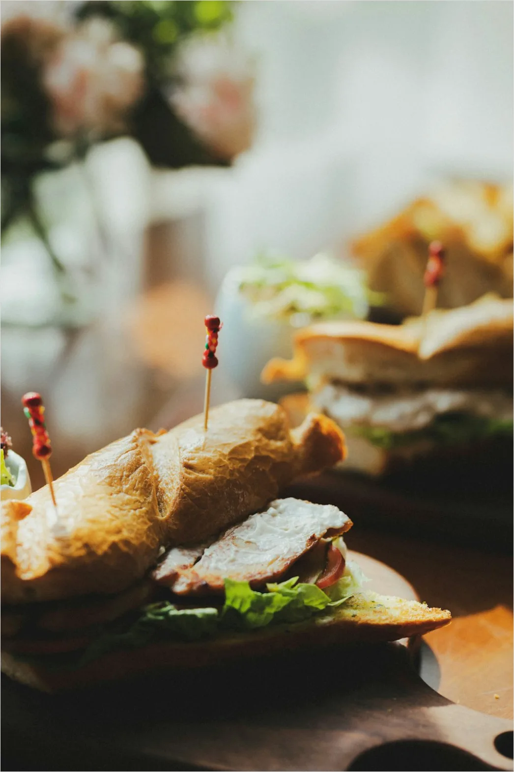 Detail Homemade Sandwich Cut In Half Close Up Number 10
