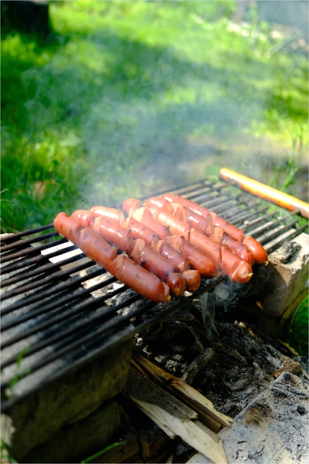 Detail Hot Dogs On Grill Backyard Party Number 4