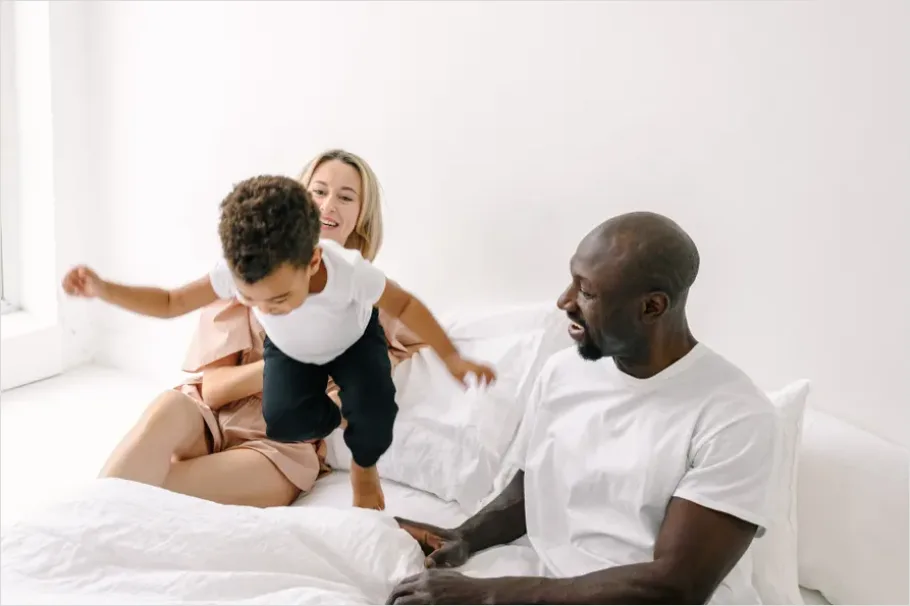 Detail Interracial Family Portrait Natural Light Home Number 11