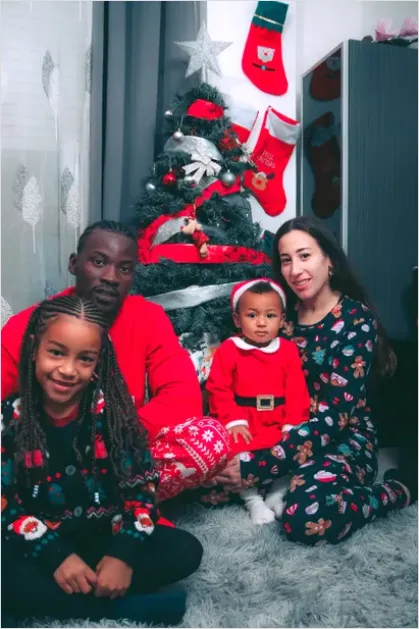 Detail Interracial Family Portrait Natural Light Home Number 14