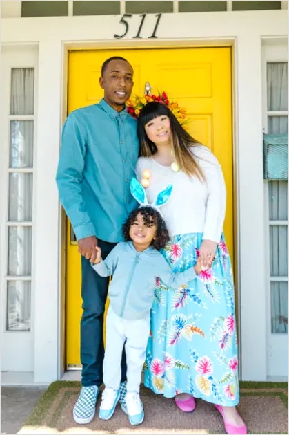 Detail Interracial Family Portrait Natural Light Home Number 5