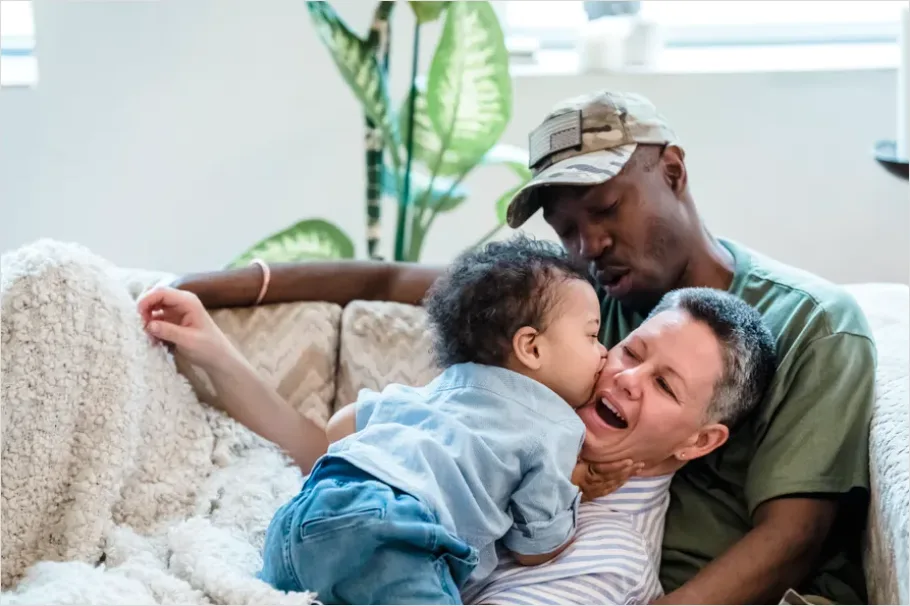 Detail Interracial Family Portrait Natural Light Home Number 6