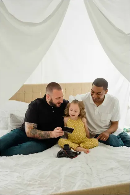 Detail Interracial Family Portrait Natural Light Home Number 9
