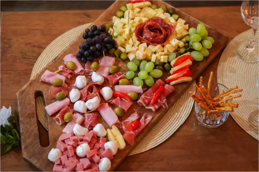 Italian Antipasto Platter Rustic Table 6e23
