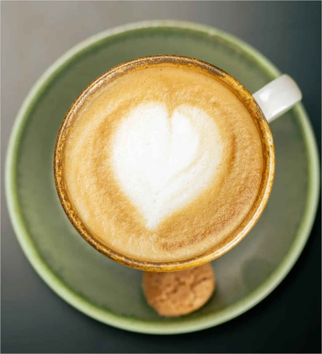 Latte Art Heart Pattern Close Up Bd8d