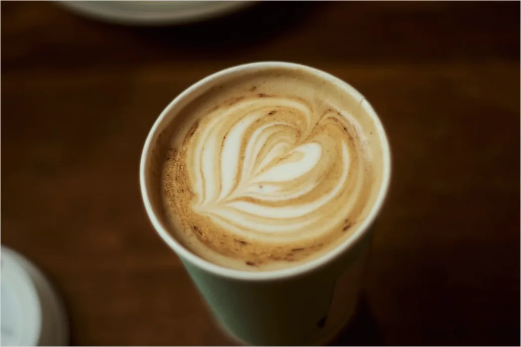 Detail Latte Art Heart Pattern Close Up Number 2