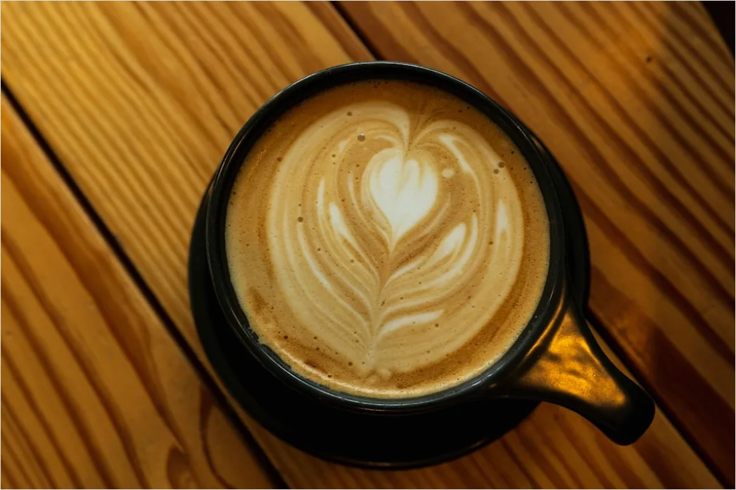 Detail Latte Art Heart Pattern Close Up Number 4