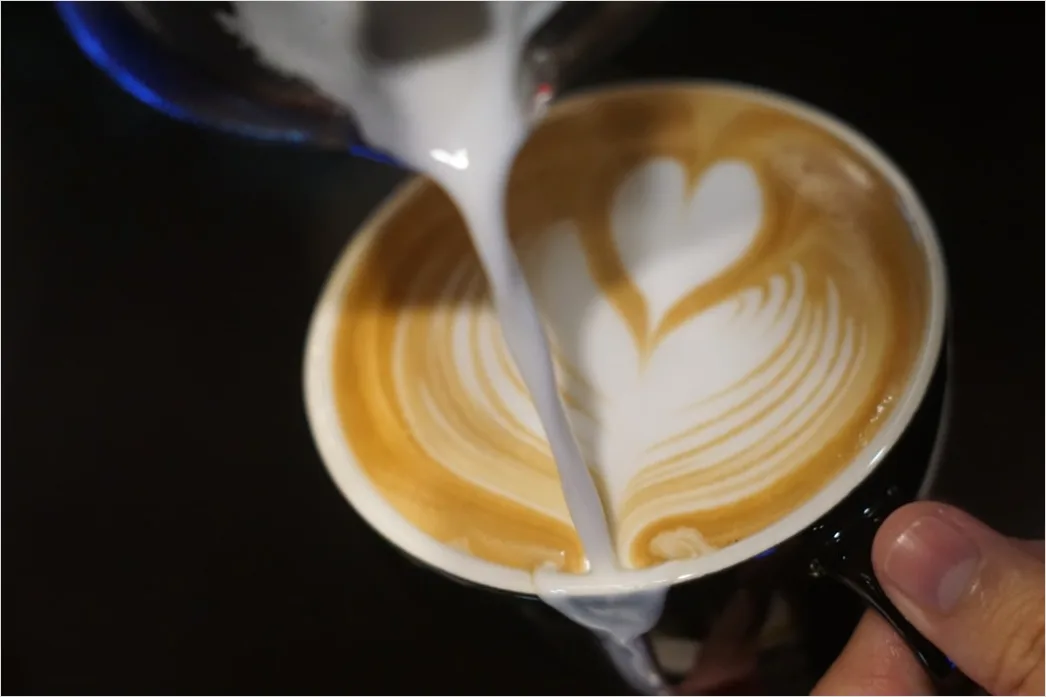 Detail Latte Art Heart Pattern Close Up Number 5
