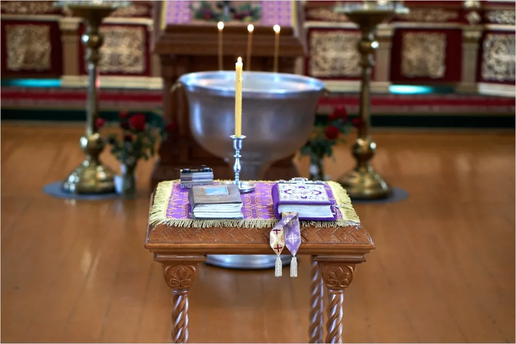 Detail Lent Season Candles Purple Cloth Number 3
