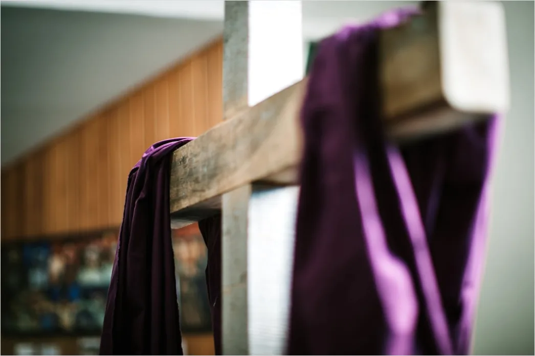 Detail Lent Season Candles Purple Cloth Number 4