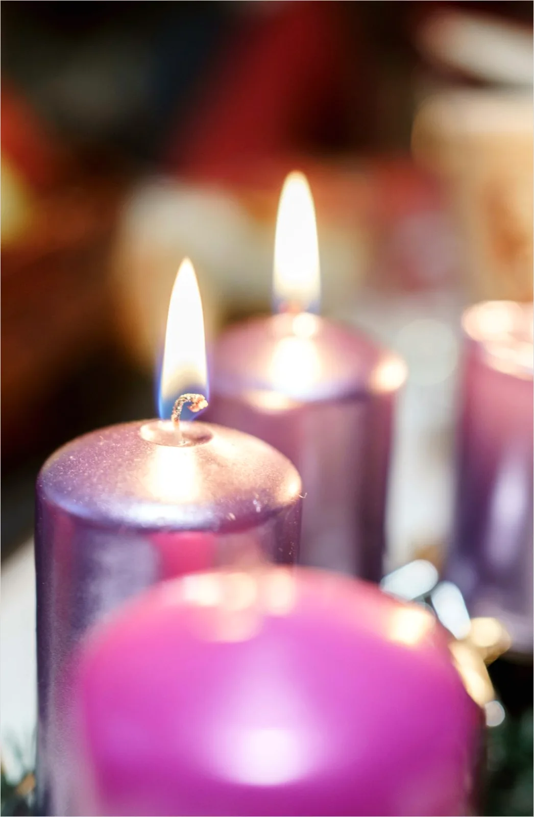 Detail Lent Season Candles Purple Cloth Number 8