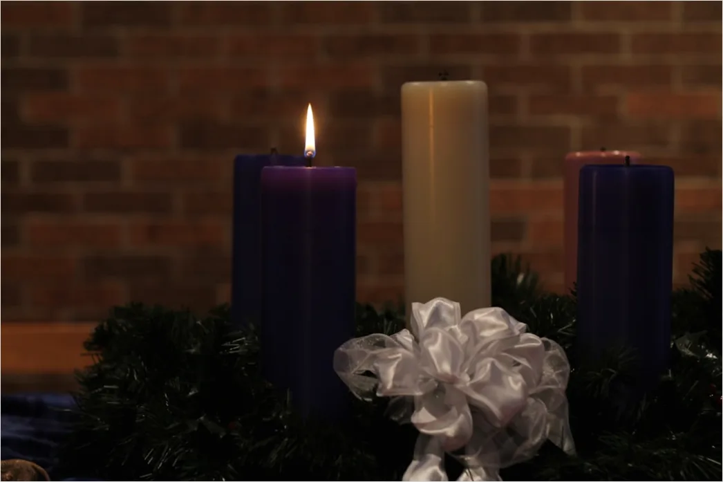 Detail Lent Season Candles Purple Cloth Number 10