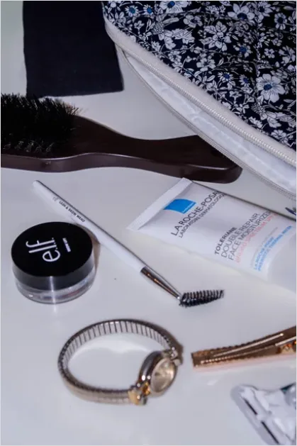 Detail Makeup Bag Essentials Flat Lay Number 4