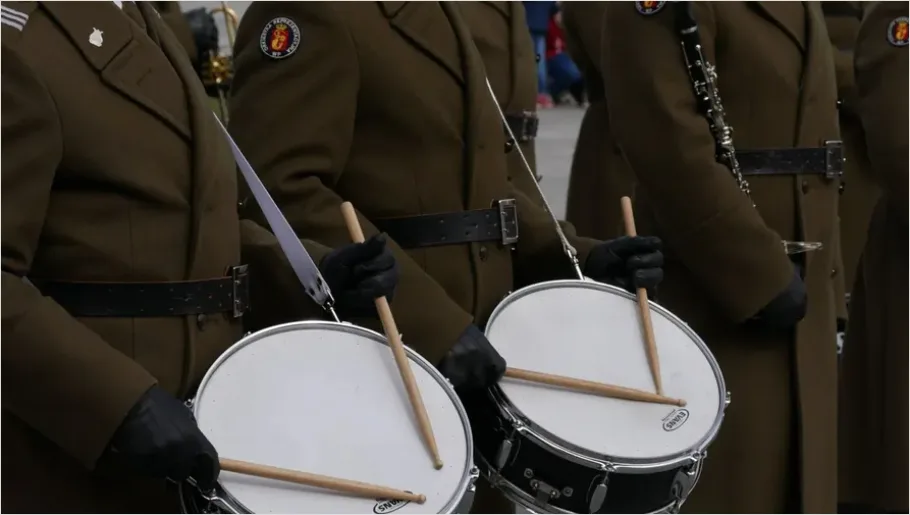 Detail Marching Band Parade Uniform Close Up Number 2