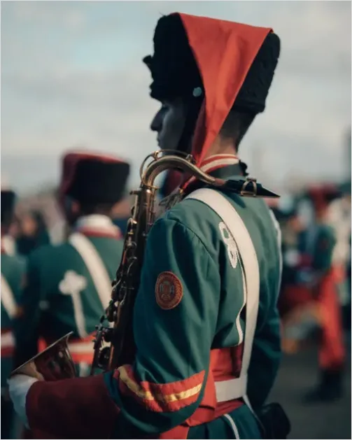 Detail Marching Band Parade Uniform Close Up Number 15