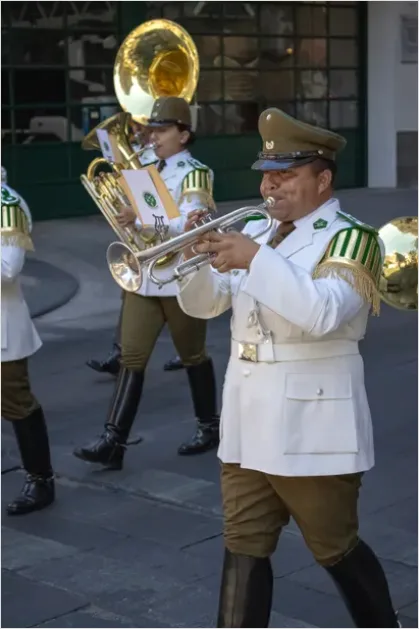 Detail Marching Band Parade Uniform Close Up Number 4