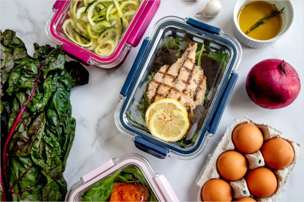 Detail Meal Prep Chicken Rice Containers Stacked Number 12