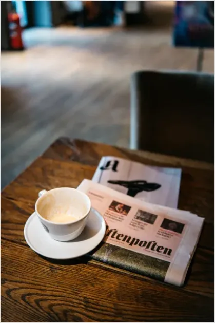 Detail Newspaper On Table Morning Number 2
