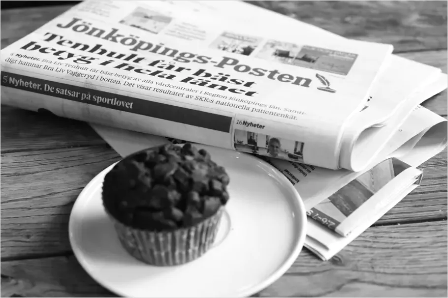 Detail Newspaper On Table Morning Number 12