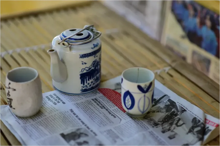 Detail Newspaper On Table Morning Number 10