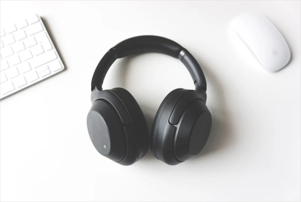 Noise Cancelling Headphones On Desk 1a27