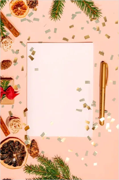 Detail Party Invitation Card Mockup Flat Lay Number 12