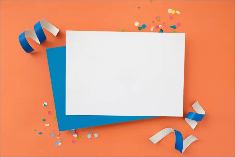 Detail Party Invitation Card Mockup Flat Lay Number 4