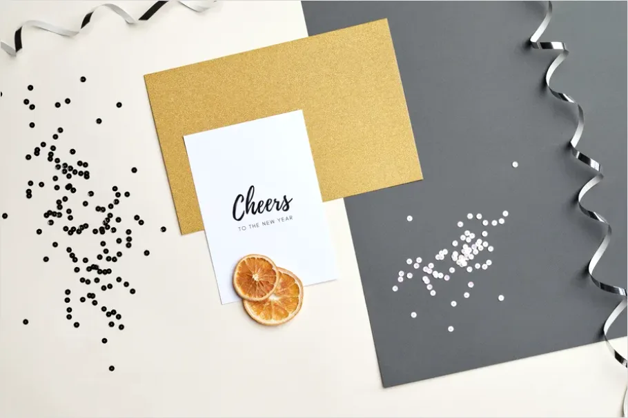 Detail Party Invitation Card Mockup Flat Lay Number 5