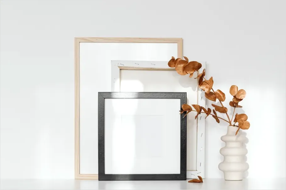 Detail Picture Frame Mockup On Wall Number 13