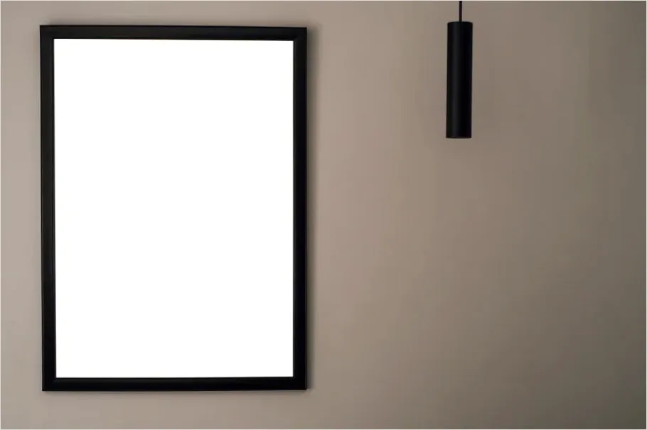 Detail Picture Frame Mockup On Wall Number 5