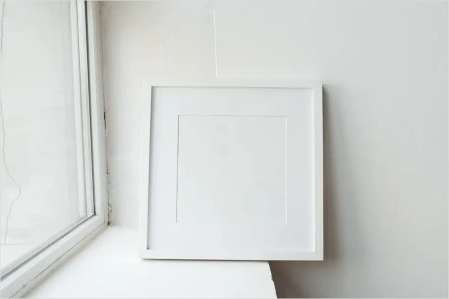Detail Picture Frame Mockup On Wall Number 9