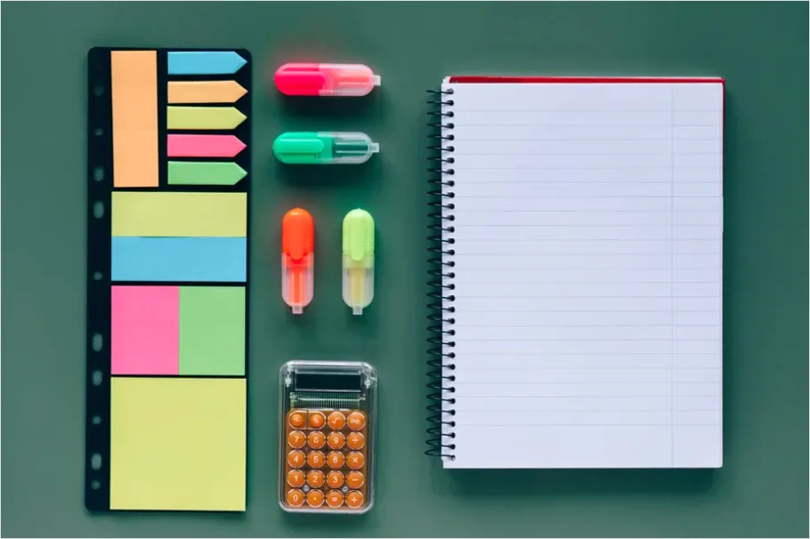 Detail Planner And Highlighters Flat Lay Number 13