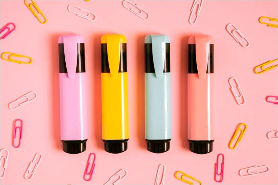 Detail Planner And Highlighters Flat Lay Number 6