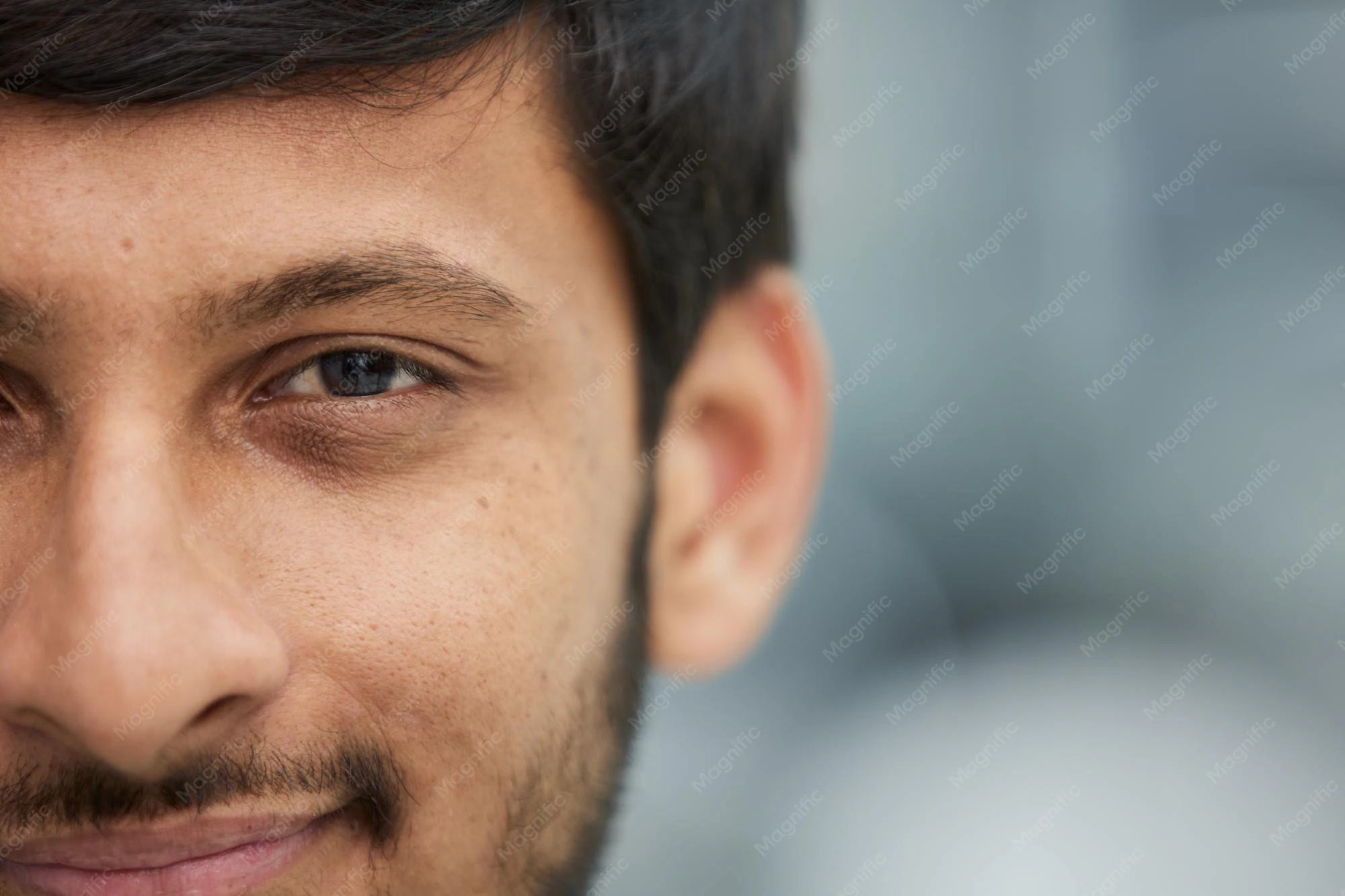 Detail Portrait Of Handsome Man Close Up Number 3