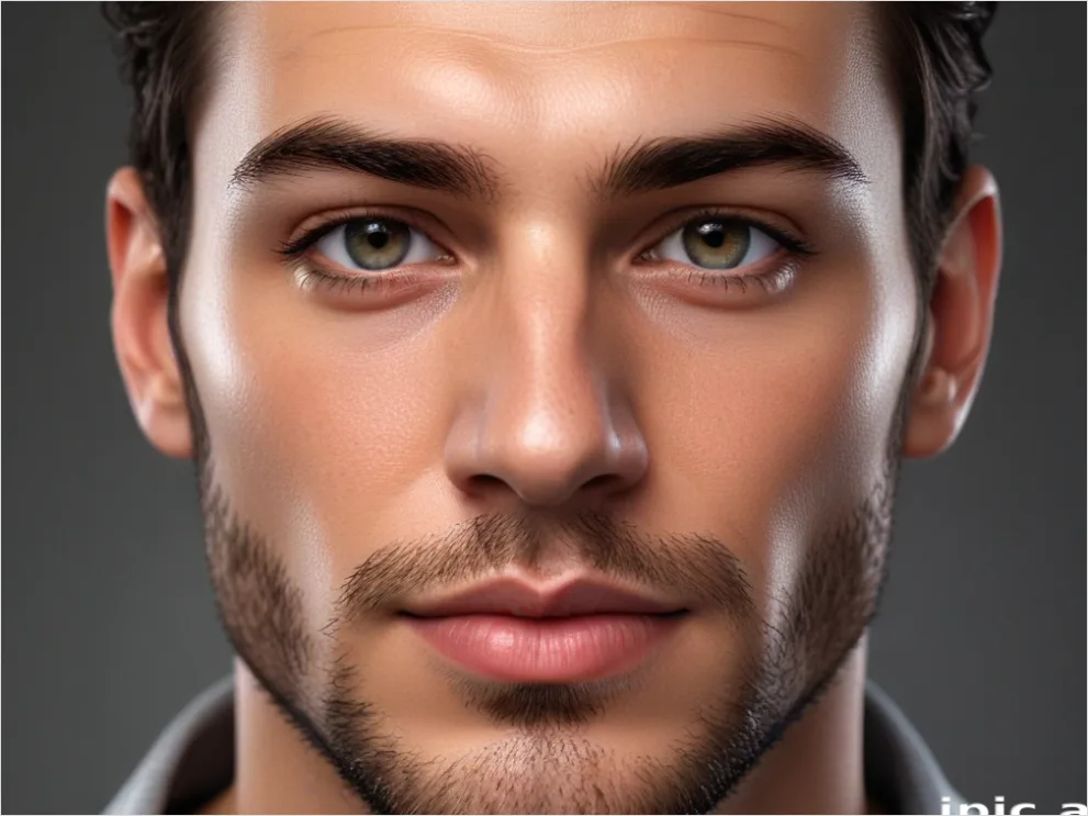 Detail Portrait Of Handsome Man Close Up Number 4