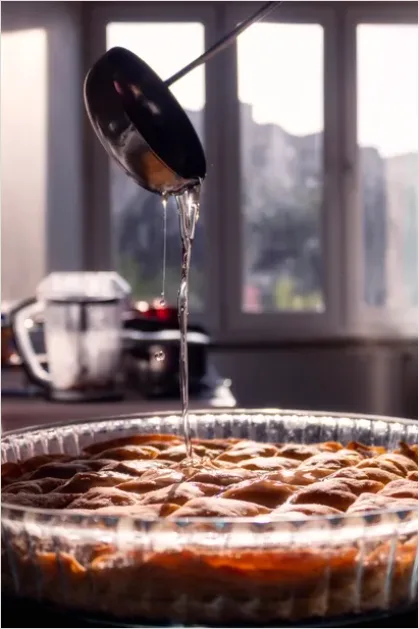 Detail Pouring Syrup Slow Motion Drip Moment Number 12