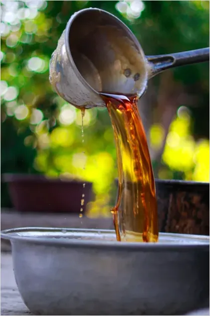 Detail Pouring Syrup Slow Motion Drip Moment Number 3