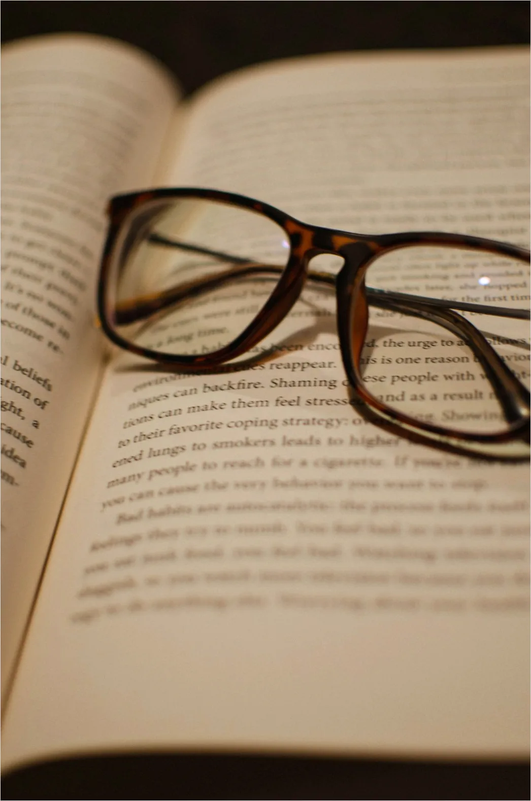 Detail Reading Glasses On Book Number 15