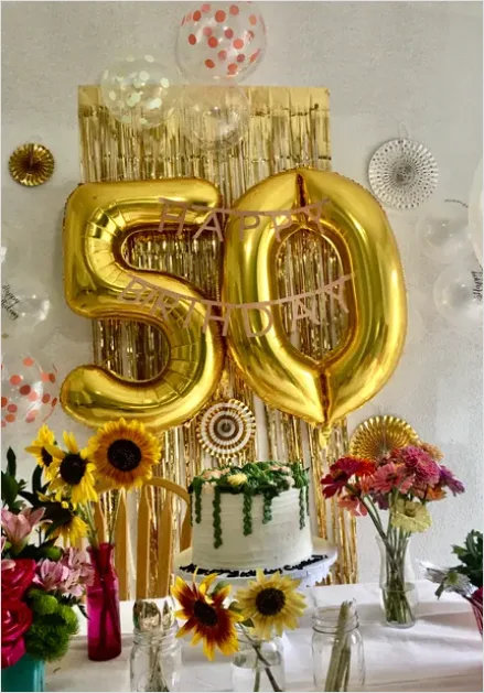 Detail Retirement Party Banner And Cake Number 14